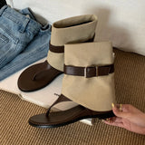 Fongt And Clamped Cool Boots Short Boots Women's Shoes 2025 New Summer With Skirt Cardy Western Boots Boots