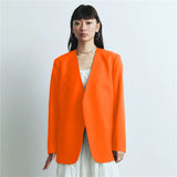 Fongt Suit Spring And Autumn New Cushion Shoulder Leisure Fashion Temperament Slim Thin Professional Gray Small Suit Jacket