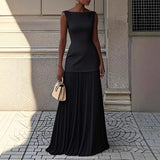 Fongt Shein Elegant Dress Party Vest Half Skirt Fold Two Sets
