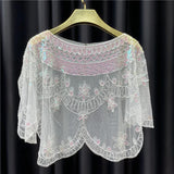 Thin Dress Accessories Shoulder Yarn Pullover Sequined