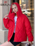 Women's Padded Jacket Female Oversize Hooded Coat Korean New in Outwears Thick Warm Demi-season Jacket for Women 2023-Outfit