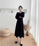 Fongt And Winter Goddess Fan Sweater Dress 2025 New Female Waist Thin French Style Knitted Dress Dress Dress Dress Dress