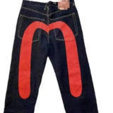Classic Niche Ins Printing Men And Women Loose Trend Jeans Straight Casual Pants-Outfit