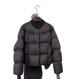 Fongt Autumn And Winter Women's Fashion Small Fragrant Knitting Splicing Short Thicket Warm Leisure Temperament Cotton Jacket