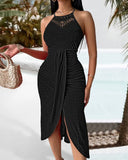 Fongt Women's New 2025 Spring And Summer Hip Hop Street Man Skirt Hanging Neck Sleeveless Irregular Dress Dress Dress