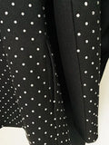 STREET Newest 2023 Designer Runway Suit Set Women's Slim Fitting Diamonds Blazer Flare Pants Suit