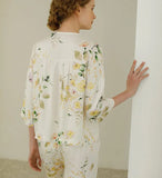 Prining V-neck Short Sleeve Pajamas