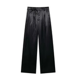 Fongt New Women's Autumn Commute Double Suit Jacket + Vertical Trousers Suit