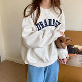 Hoodie Aesthetic Round Neck Plus Size Sweetshirts Casual Clothes for Women Full Sleeve Ladies Elegant Loose