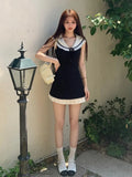 Black Lolita Kawaii Dress Women Casual Gothic Party Mini Dress Female Korean Fashion Slim Designer Cute Dress 2023
