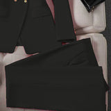 Fongt Suit Retro Coat Stylish 2025 Spring And Autumn Women's Korean Edition Casual Design Serie Swear Set