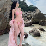 Fongt Romance Pure Desire Wind Fairy Elegant Sunscreen Cardigan Dress Super Fairy Seaside Sunscreen Coat Smock Long Skirt-Outfit