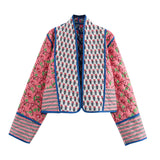 2024 Autumn / Winter 202 New Women's Street Fashion Double-Sided Printed Cotton Jacket W063 2765-Outfit