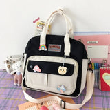 Small Cute Rabbit Backpack Female Student College Schoolbag Girls Badge Book Backpack Kawaii Ladies Fashion Shoulder