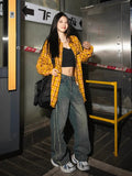 Fongt Plaid Shirt Female Spring New Dopamine Shirt Coat Loose Casual Vintage Couple Top-Outfit