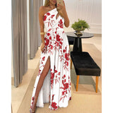 Fongt Women's Wear 2024 Diagonal Shoulder Dress Temperament Sleeveless Sexy High Waist Open Slit Autumn Winter