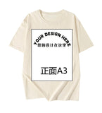 Fongt Pattern Printed T-Shirt Small Batch Order Stable Short Sleeve Top Shirt
