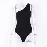 Fongt One-Shoulder Onesie Spring And Summer Dress Slim And Backless Sleeveless