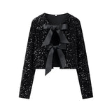 Fongt 2025 New Women's Street Fashion Butterfly Squint Long-Sleeved Top