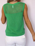 Fongt Needle Woven Dry Breathable Tuk Hollow Loose Leisure Knitting Vest