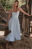 Fongt Women's Dress Summer New Sexy Bare Slings Gentle Wind Dress Women's Skirt