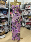 High-Quality Fashion Picture Color Palette Shoulder Flowers Long Bag Ass Dress Evening