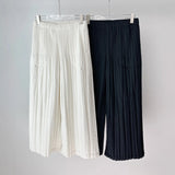 Fongt Folded Cotton Trousers Fashion Warm And Loose Thin Cotton Thick Broad Leg Trousers Art Retro