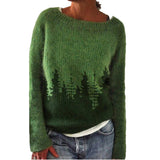 Fongt Sweater Women's Wish Hot Selling Round Collar Color Loose Fashion Knitted Shirt