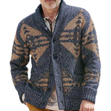 Fongt Men's Autumn And Winter Vintage Get-Bush Sweater Casual Wool Coat