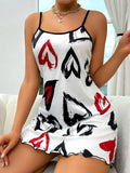 Fongt New Sling Skirt Home Dress Sling With Pyjamas Print Dress