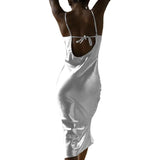 Fongt Summer New Dress Slings Low-Breast Sexy Strap Party Simple