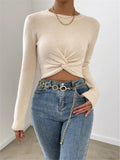 Fongt And Winter Essential Amazon Repair Collar Design Cross Knitting Top Sweater Woman