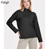 New Knitted Sweater Women Classic Basic Casual Solid Turtleneck Pullover Femme Autumn Winter 2022