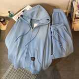 Oversize Sports Casual Two-piece Suit Women Spring Autumn Hoodies Sweatshirts Sets Female Loose Thin Trousers 2-piece