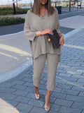 Pant Sets Spring Lapel Neck Long Sleeve Blouse Suits Urban Tracksuit ZANZEA Women OL Matching Sets Casual Solid Work