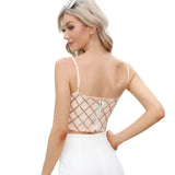 Sling French Vintage Back Cover Pair Of Breast Wipe Chest Wearing Thin Net Gauze Anti-Walk Glitter Small Vest-Outfit