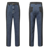 Rhetoric Contrast Women's Jeans Long Pant 2020 Summer Autumn Ladies Trousers Denim Women High Waist Jeans