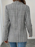 Fongt Elegant Lattice Suit Coat Top