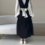 Fongt 2025 New Women's Fashion Fashion Two Long-Sleeved Dress