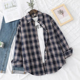Design Women Blouses Shirts 2021 New Womens Tops And Blouses Long Sleeve Casual Plaid Shirt Young Style Lady Blouse