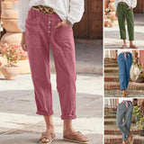 Casual Breasted Cotton Linen Loose