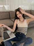 Fongt Fragrant Style Small Sling Girl Summer New French Retro With Short Vest Sleeveless Top