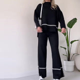 Fongt 2025 New Solid Color Casual Blouse Loose Comfortable Design Micro-Thorn Trousers Set Woman