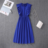 Butterfly Sleeve Ruffles Medium Long Vacation