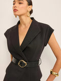 Fongt Temperament Commuting Trousers Senior Sleeveless Set Waist Trouser Trouser Top Suit Suit Suit