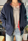 Women Red Checkered Lining Jacket Coats 2023 Fall Retro Stand Collar Long Sleeves Solid Color Jakcets Female Chic Outwear-Outfit