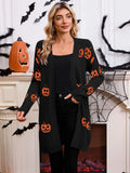 Fongt Sweater Girl Halloween Pumpkin Headed Jacket Jacket Sweater