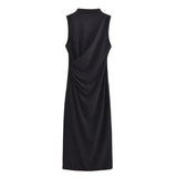 Fongt Midi Dress 2025 Spring/Summer Banquet Sleeveless Dresses In The Long Dress
