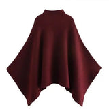 Fongt Women's Explosive Fashion Casual Asymmetric Knitted Cloak Coat