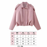 Fongt Spring Pilot Jacket Bat Sleeve Zipper Loose Tuffen Jacket Women's Casual Jacket